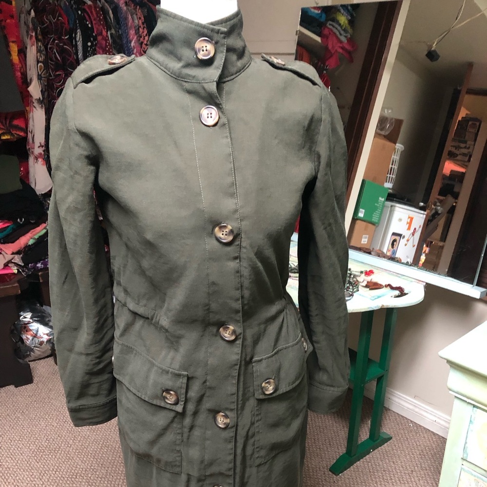 Dynamite militar green dress